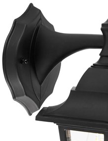 Смарт външна стенна лампа черна IP44 вкл. WiFi ST64 - New Haven