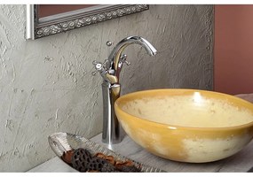 Стояща батерия за мивка в лъскаво-сребрист цвят Antea – Sapho