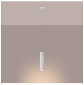 Бяло висящо осветително тяло Gleam – Sollux
