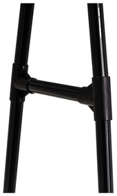 Черна метална стойка за дрехи на колелца 84x43x156 cm – Casa Selección