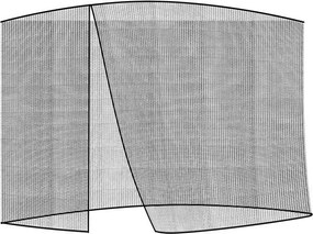 Мрежа против комари за градински чадър 3,5 м - черна