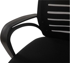 Черен тапициран офис стол Evon – Bonami Essentials