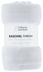 Светлосиво покривало за легло от микроплюш 200x240 cm Raschel – Catherine Lansfield