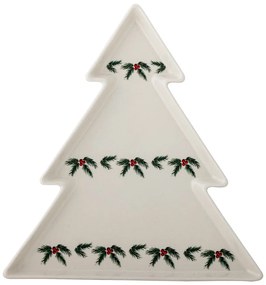 Кремава глинена чиния с коледен мотив за сервиране Berry – Bloomingville