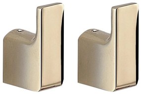 Gedy - Комплект от 2 стенни куки PIRENEI, златисти