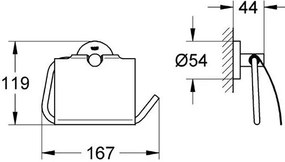 Поставка за хартия Grohe New Essentials с капак-Сребъренмат