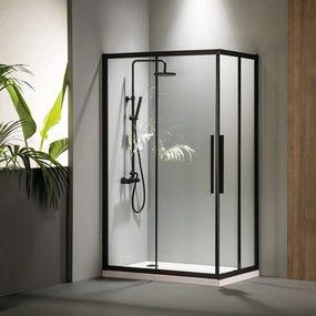 Кабина Devon Flow Corner Entry S-80 x 80 см.-Черен