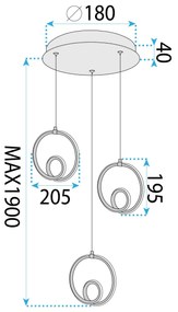 Лампа LED LHJ095-3CP GOLD
