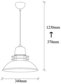 Черна висяща лампа Berceste, ø 34 cm - Opviq lights