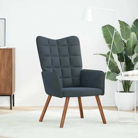 4016811 vidaXL Релакс стол, тъмносив, кадифе