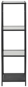 Черен стъклен рафт 35x120 cm Seaford - Actona