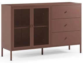 Бордо метален скрин 140x90x40 cm Fayna – Marckeric