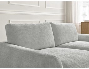 Светлосив шенилов ъглов диван (десен ъгъл) Leonore – Bobochic Paris