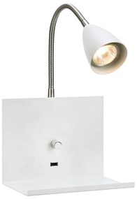 Бяла стенна лампа ø 6,5 cm Logi – Markslöjd