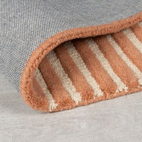 Ръчно изработен вълнен килим теракотен 150x240 cm Lozenge Terracotta – Flair Rugs