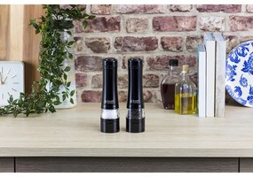 Електрически мелнички за сол и пипер Russell Hobbs Black 28010-56, Керамичен механизъм, LED, Черен