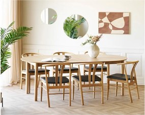 Кръгла сгъваема трапезна маса с допълнителна плоча от декор от дъб ø 120 cm Bundaberg – House Nordic