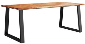 353292 vidaXL Трапезна маса с жив ръб 200x90x75 см масивна акация