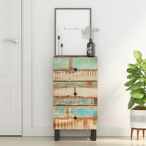 352907 vidaXL Бюфет с 3 чекмеджета 40x33,5x75 см масивно регенерирано дърво