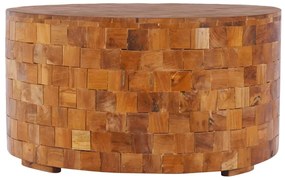 288811 vidaXL Маса за кафе, 60x60x35 см, тиково дърво масив