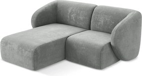 Сив шенилов ъглов диван (ляв ъгъл) Lani – Makamii