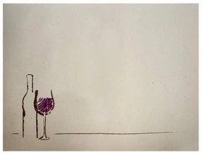 Хартиена подложка за хранене 30x40см с декор "Вино" крем (TVSB VN)-ПАКЕТ 250бр LUNI PAPER - Horecano