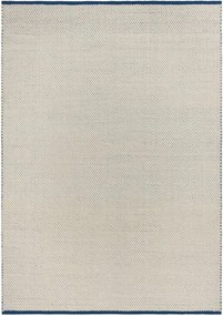 Син/бежов ръчно изработен вълнен килим 200x300 cm Lenu – noo.ma