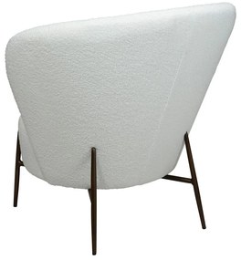 Бяло кресло от плат букле Orbit – DAN-FORM Denmark