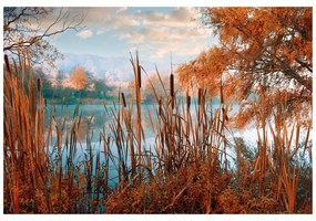 Фототапет – Езеро сред есенна природа