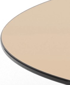 Кафява стъклена кръгла масичка за кафе ø 80 cm Samos – Actona