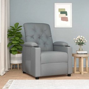 339102 vidaXL Реклайнер стол, светлосив, текстил
