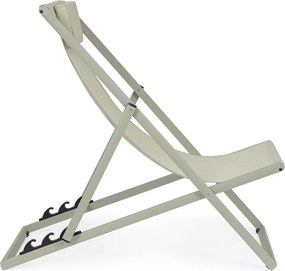 Кафяво-сив градински шезлонг метален Taylor – Bizzotto