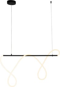 Дизайнерски висящ аплик черен с LED 3-степенен димер - Danisha