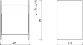 Черно нощно шкафче с рафтове Toopt – noo.ma