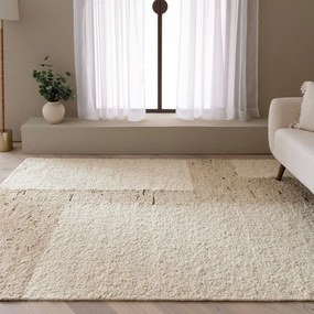 Бежов двустранен ръчно изработен вълнен килим 120x170 cm Napa Tumbla – Asiatic Carpets