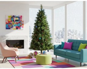 Изкуствена елха с шишарки Everlands Norwich Pine, 150 см, 446 клони, Метална стойка, Зелен