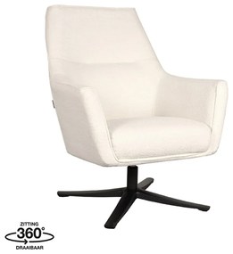 Кремаво кресло от плат букле Tod - LABEL51