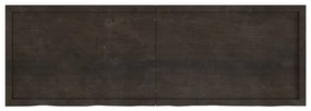 3156456 vidaXL Плот за маса тъмнокафяв 180x60x(2-4) см обработен масивен дъб