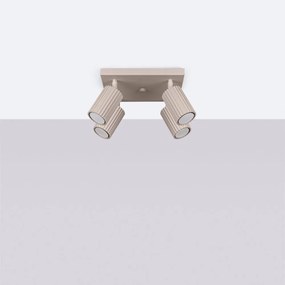 Кафяво-сив метален прожектор ø 6,5 cm Gleam – Sollux