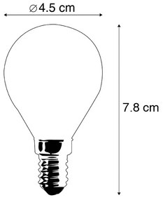 Комплект от 5 E14 димируеми LED крушки Globe P45 5W 470lm 2700K