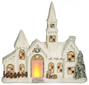 Декоративна фигурка Коледа LED Светлина Къща Полирезин (11 x 47,5 x 49 cm)