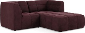 Бордо кадифен ъглов диван (десен ъгъл) Aloha – Makamii