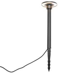 Модерен шип прожектор черен с LED IP54 - Skyf