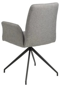 Сив тапициран трапезен стол с подлакътници Naya – Actona