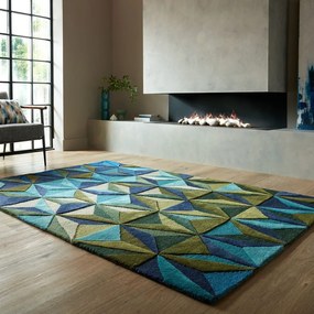 Син вълнен килим 160x230 cm Reverie – Flair Rugs