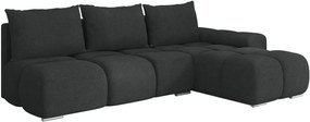 Ъглов диван Bestii-Антрацит-Десен