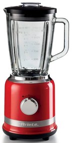 Блендер Ariete MODERNA 0585/00, 1000W, 4 ножа, 1.5 л, 4 скорости+пулс, Стъклена кана, Червен