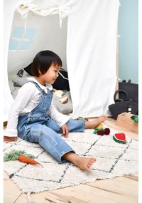 Кремав ръчно изработен памучен килим подходящ за пране 70x100 cm Mini Bereber – Lorena Canals