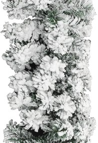 Коледен гирлянд със сняг, зелен, 5 м, PVC