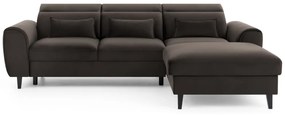 Ъглов разтегателен диван TOBLE, 267x100x196, velvetmat 22, десен